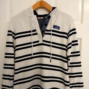 LL Bean soft cotton Rugby Hoodie Pullover